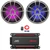 2x Infinity Reference 10" 750 Watt Max Power Multi-Element Titanium RGB LED Marine Audio Subwoofer, 600W Max Compact Waterproof Digital Boat Mono Amplifier, 8 Gauge Amplifier Wiring Kit