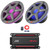 2x JBL Stadium Marine 102 10" 900 Watt Max Power RGB LED Gray Marine Subwoofer With SSI, 600W Max Compact Waterproof Digital Boat Mono Amplifier, 8 Gauge Amplifier Wiring Kit