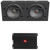 One Pair (QTY 2) Of JBL Stage 1200S 12" 1000 Watt Max Power Car Audio Subwoofer Sealed Enclosure, 300 Watt RMS Full-Range Class D Mono Automotive Subwoofer Amplifier