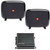 One Pair (QTY 2) Of JBL FUSE Dual Compact 8" 600 Watt Max Power Passive Car Audio Subwoofer Enclosures, 800 Watt Class D Mono Automotive Amplifier