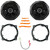 2x Kicker 43DSC6504 6.5" 240 Watt Max Power 2-Way 4-Ohm Coaxial Car Audio Speakers, 2x Speaker Adapter, Speaker Adaptor Harness, Pry Tool Set (Fits Select 2010-14 Hyundai and Kia Vehicles)