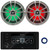 JBL JAM6500N Marine Bluetooth USB-C DAB+ Tuner AM/FM Radio Gauge Style SiriusXM-Ready Receiver, 2x 6.5" 225W Max Power Waterproof Coaxial RGB LED Titanium Boat Speakers, 20 Feet 16 Gauge Speaker Wire