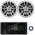 JBL JAM6500N Marine Bluetooth USB-C DAB+ Tuner AM/FM Radio Gauge Style SiriusXM-Ready Receiver, 2x 6.5" 225 Watt Max Power High-Performance 2-Way Boat Speakers, 20 Feet 16 Gauge Speaker Wire