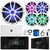 JBL JAM6500N Marine Bluetooth USB-C DAB+ Tuner AM/FM Gauge Style Receiver w/Wired Remote, 4x 6.5" 225W RGB White Speakers, 10" 750W Max Subwoofer, 5 Channel Amplifier w/Kit, USB Adapter, Antenna, Wire
