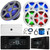 JBL JAM6500N Marine Bluetooth USB-C DAB+ Tuner AM/FM Gauge Style Receiver w/Wired Remote, 4x 8" 450W Max RGB LED Speakers, 10" 900W Max Subwoofer, 5 Channel Amplifier w/Kit, USB Adapter, Antenna, Wire