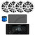 JBL JAM6500N Marine Bluetooth USB-C DAB+ Tuner AM/FM Gauge Style Receiver w/Cover, 4x JBL Marine Stage 6 6.5" 180 Watt Max Power 2-Way Multi-Element White Boat Speakers, 50 Feet 16 Gauge Speaker Wire