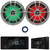 JBL JAM6500N Marine Bluetooth USB-C DAB+ Tuner AM/FM Radio Gauge Style Receiver w/Wired Remote, 2x 6.5" 225W Max Power Waterproof Coaxial RGB LED Titanium Boat Speakers, 20 Feet 16 Gauge Speaker Wire