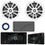 JBL JAM6500N Marine Bluetooth USB-C DAB+ Tuner AM/FM Radio Gauge Style Receiver w/Wired Remote + Cover, 2x JBL Marine Stage 6 6.5" 180W Max Power 2-Way Multi-Element White Boat Speakers, Speaker Wire