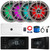 JBL JAM6500N Marine Bluetooth USB-C DAB+ Tuner AM/FM Radio Gauge Style Receiver w/Wired Remote, 4x 6.5" 225W Max RGB LED Titanium Boat Speakers, 4 Channel Amplifier w/Kit, USB Adapter, Antenna, Wire