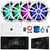JBL JAM6500N Marine Bluetooth USB-C DAB+ Tuner AM/FM Radio Gauge Style Receiver w/Wired Remote, 4x 6.5" 225 Watt Max RGB LED White Boat Speakers, 4 Channel Amplifier w/Kit, USB Adapter, Antenna, Wire