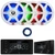JBL JAM6500N Marine Bluetooth USB-C DAB+ Tuner AM/FM Radio Gauge Style Receiver w/Wired Remote, 4x 8" 450W Max 2-Way RGB LED Boat Speakers with White & Gray Grilles, 20 Feet 16 Gauge Speaker Wire