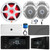 JBL JAM6500N Marine Bluetooth USB-C DAB+ Tuner Gauge Style Receiver w/Wired Remote + Cover, 4x 6.5" 180W Max Speakers, 10" 900W Max Subwoofer, 5 Channel Amplifier w/Kit, USB Adapter, Antenna, Wire