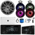 JBL JAM6500N Marine Bluetooth USB-C DAB+ Tuner Gauge Style Receiver w/Wired Remote, 4x 8" 450W Max Wakeboard Speakers, 10" 600W Max Subwoofer, 5 Channel Amplifier w/Kit, USB Adapter, Antenna, Wire