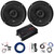 2x JBL Stage3 68F 6.5" 560 Watt Max 2-Way Coaxial Speakers, 4-Channel Compact Amplifier w/Front Wiring Harness + Install Kit, Antenna Booster, Speaker Wire (Bundle Fits 2014+ Harley Davidson FLH/FLT)
