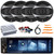 Pyle PLTS82 Single DIN 6.26" Bluetooth USB/AUX MP3 Player AM/FM Car Audio Stereo Receiver, 4x 6.5" 100 Watt Max Power 2-Way Speakers, 4 Channel Amplifier w/Kit, Radio Antenna, Pry Tool Set