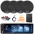 Pyle PLTS82 Single DIN 6.26" Bluetooth USB/AUX MP3 Player AM/FM Car Audio Stereo Receiver, 4x 6" 40 Watt Max Full Range 3-Way Speakers, 8" 600W Max Amplified Subwoofer w/Amp Kit, Antenna, Pry Tool Set