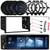 Pyle PLTS82 Single DIN 6.26" Bluetooth USB/AUX MP3 Player AM/FM Car Stereo Receiver w/Install Kit, 4x 6.5" 360W Max 3-Way Speakers w/Adapters + Speaker Wire Harness, Wiring Harness, Antenna Adapter