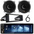 Pyle PLTS82 Single DIN 6.26" Bluetooth USB/AUX MP3 Player AM/FM Stereo Receiver w/Install Kit, 2x 5.25" 120 Watt Max Power 2-Way Multi-Element Speakers, Antenna (Bundle Fits 1998-2013 HD Motorcycles)