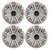 Kicker 6.5" 195 Watt Peak Power Marine OEM Replacement Coaxial Boat Audio Speakers (Qty 4) with White Salt Water Grilles