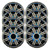 Kicker 6.5" 195 Watt Peak Power Marine OEM Replacement RGB Multicolor LED Boat Audio Speakers (Qty 8) with Silver Grilles
