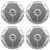 Two Pairs (QTY 4) Of JBL MS6520B 6.5" 180 Watt Max Power Dual Cone Marine Boat ATV White Stereo Speakers (Bulk Packaging)