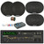 Blaupunkt Hamburg SQM 23 DAB Retro Classic Single DIN Bluetooth USB/AUX AM/FM Stereo Receiver, 2x 6x9" 70W 4-Way Speakers, 2x 6" 40W Max 3-Way Speakers, 8" 320W Max Subwoofer Enclosure w/Kit, Wire