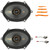 2x Kicker KSC680 KS-Series 6x8" 150 Watt Max Power 4-Ohm 2-Way Thin-Mount Car Audio Speakers, Speaker Harness, Pry Tool Set (Bundle Fits Select 1989-Up Ford Vehicles)