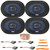 4x Pyle PL683BL 6x8" 360 Watt Max Power 3-Way Car Audio Speakers, 2x Speaker Harnesses, Speaker Wire, Pry Tool Set (Bundle Fits Select 1989-Up Ford Vehicles)