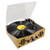 Pyle PVNTTR22 Retro Belt-Drive Turntable With Three Speeds and AM FM Radio