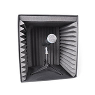 Pyle PSIB27 Sound Recording Booth Box, Studio Soundproofing Foam Shield Isolation Filter Cube