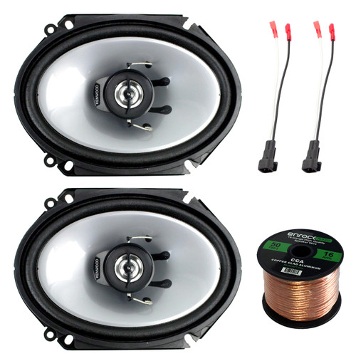 Kenwood KFC-C5795PS 5X7 Speakers With Wiring Harness Fits Ford 1 Pair 80Watt Rms
