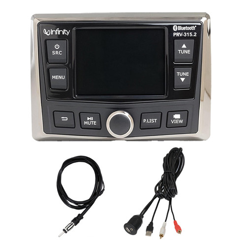 Infinity PRV-315.2 Bluetooth AM/FM Marine Outdoor Radio, USB Interface ...