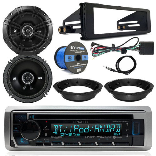 Kenwood Bluetooth CD Player Receiver, 2x Kicker 6.5