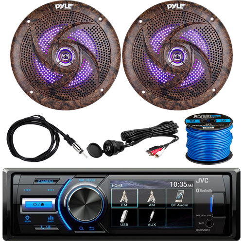 Bluetooth Marine Speakers Pyle Low-Profile Waterproof Marine