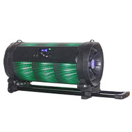 Pyle 600W Bluetooth Boom Box Wireless & Portable Stereo Speaker with Built-in LED Lights, FM Radio & Included Karaoke Microphone