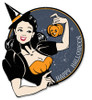 Witch Happy Halloween Metal Sign 17 x 14 Inches
