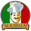 Retro Mangia Round Banner Metal Sign