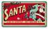 Vintage Santa Toy Dept Metal Sign   8 x 12 Inches