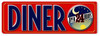 Vintage Diner 24 Hours Metal Sign 8 x 24  Inches