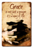 Grace Not Just A Prayer Metal Sign 12 x 18 Inches