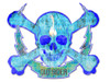 Skull Bolt Outside Metal Sign 19 x 16 Inches