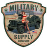 Military Supply Shield Metal Sign 15 x 16 Inches