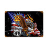 Eagle Flag 66 Metal Sign 12 x 18 Inches