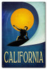 California Surfer Metal Sign 16 x 24 Inches