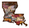 Louisiana License Plates Metal Sign 13 x 13 Inches