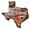 Texas License Plates Metal Sign 15 x 15 Inches