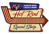 Hot Rod Speed Shop 3-D Metal Sign 23 x 15 Inches