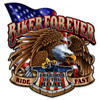 Biker Forever Eagle Metal Sign 14 x 14 Inches