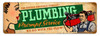 Plumbing Service Metal Sign 24 x 8 Inches