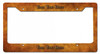 Brass Personalized License Frame 12 x 6 Inches